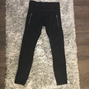 Lululemon Zip pockets Mesh Panel Black legging